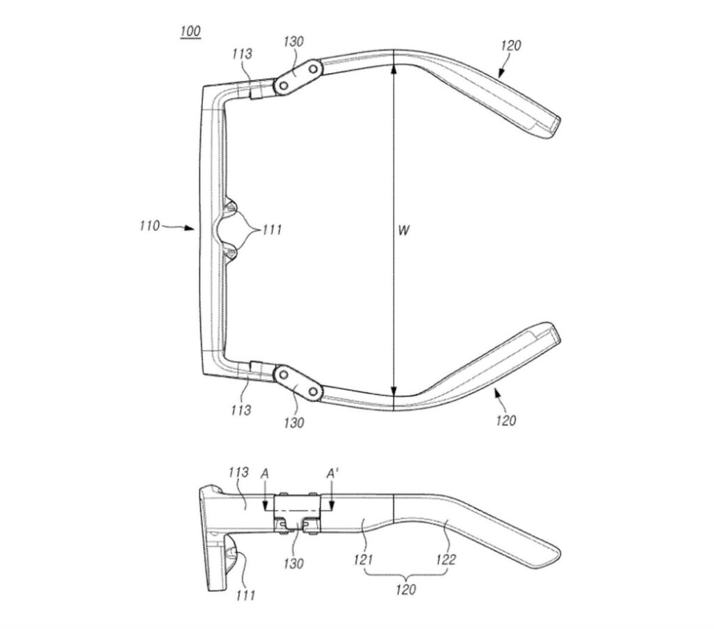 brevetto occhiali Samsung
