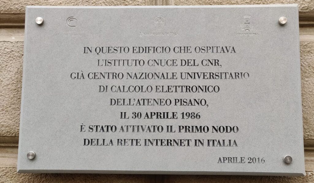 Targa Internet a Pisa