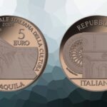 moneta 5 euro L'Aquila